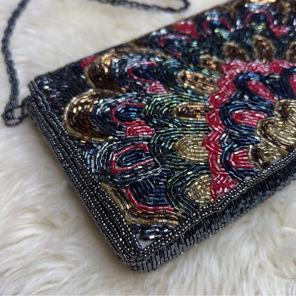 Vintage Handbags - Vintage art deco style sparkling beaded formal purse/clutch